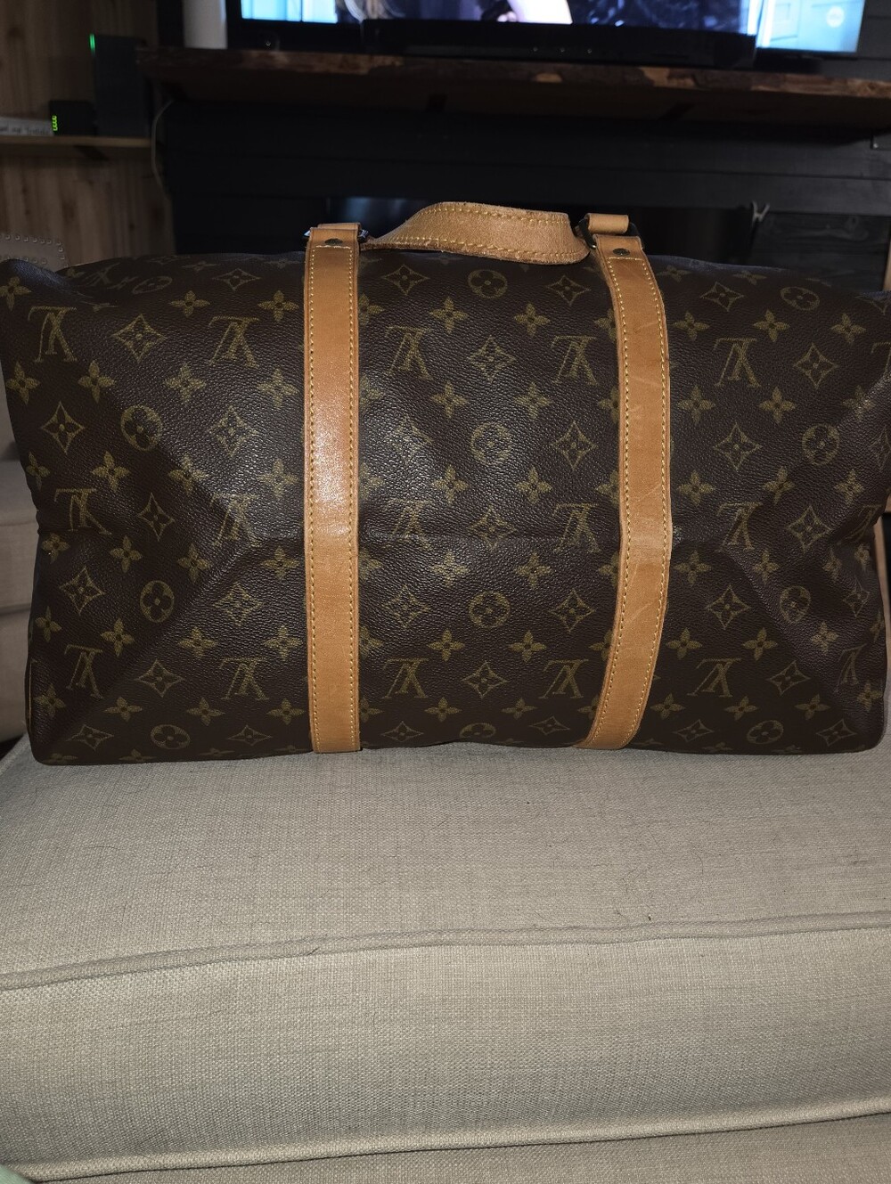 Louis Vuitton Brown Monogram Sac Souple 45 Monogram Canvas